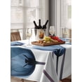 thumbnail image 6 of Blue Tulip Table Cloth, Spring Pastoral Flower Watercolor White Waterproof Tablecloth for Rectangle Tables, Reusable Washable Fabric Table Cover for Restaurant Kitchen Dining Tables 60"x102", 6 of 6