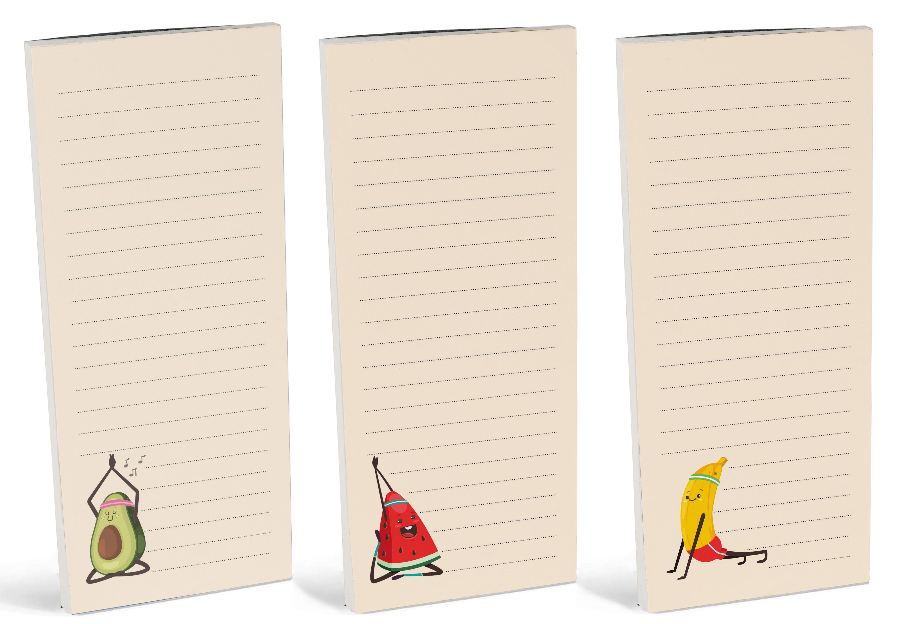 Inkdotpot Pack of 3 Magnetic Fridge To-Do List Notepads- Magnetic Memo Pads For Refrigerator-(50 Sheets Each)-HT