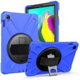 thumbnail image 3 of KOMI Shield Series Samsung Tab 10.1 Case SM-T510/T515 Samsung Galaxy Tab A 10.1 Case 2019 Shockproof Rugged Cover 360 Kickstand, Hand Strap & Shoulder Strap for Galaxy Tab A 10.1 Inch - Blue, 3 of 9