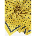 thumbnail image 4 of INSPIRE CHIC Women Polka Dots 35" Scarf Satin Silk Like Square Neckerchief Head Wrap Bandanas 35.4x35.4" Yellow, 4 of 6