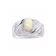 thumbnail image 1 of RYLOS Bagues pour Femmes Bague en Argent Sterling Ovale 8X6MM Pierre Précieuse & Diamants Design Classique Bijoux Opale d'Octobre pour Femmes Taille 10, 1 of 7