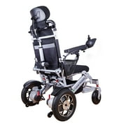 Culver Mobility - SHAWK - Reclining Foldable Lightweight Electric Wheelchair 500W Motor 330 lbs 13 Miles - Gray