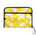 thumbnail image 7 of Accordion File Organizer with Zip Closure 13 Pockets Expanding File Folder Letter A4 Paper Document Organizer for Home Office Yellow and White Checkered Squares, 7 of 7