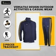 thumbnail image 3 of Afrimoji Unisex TrackSuit 2Piece Set- Long Sleeve, stand-up collar, Full-zip, Casual Sports Jogging Activewear (Navy ), 3 of 5