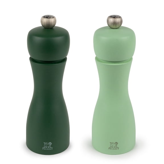 Peugeot Tahiti Duo 6 Inch Salt & Pepper Mill Set, Green Tones