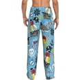 thumbnail image 3 of Sigee Pirate Marine Animals Print Men's Pajama Pants - Soft Lounge Sleep Bottoms with Elastic Waistband and Pockets-XX-Large, 3 of 9