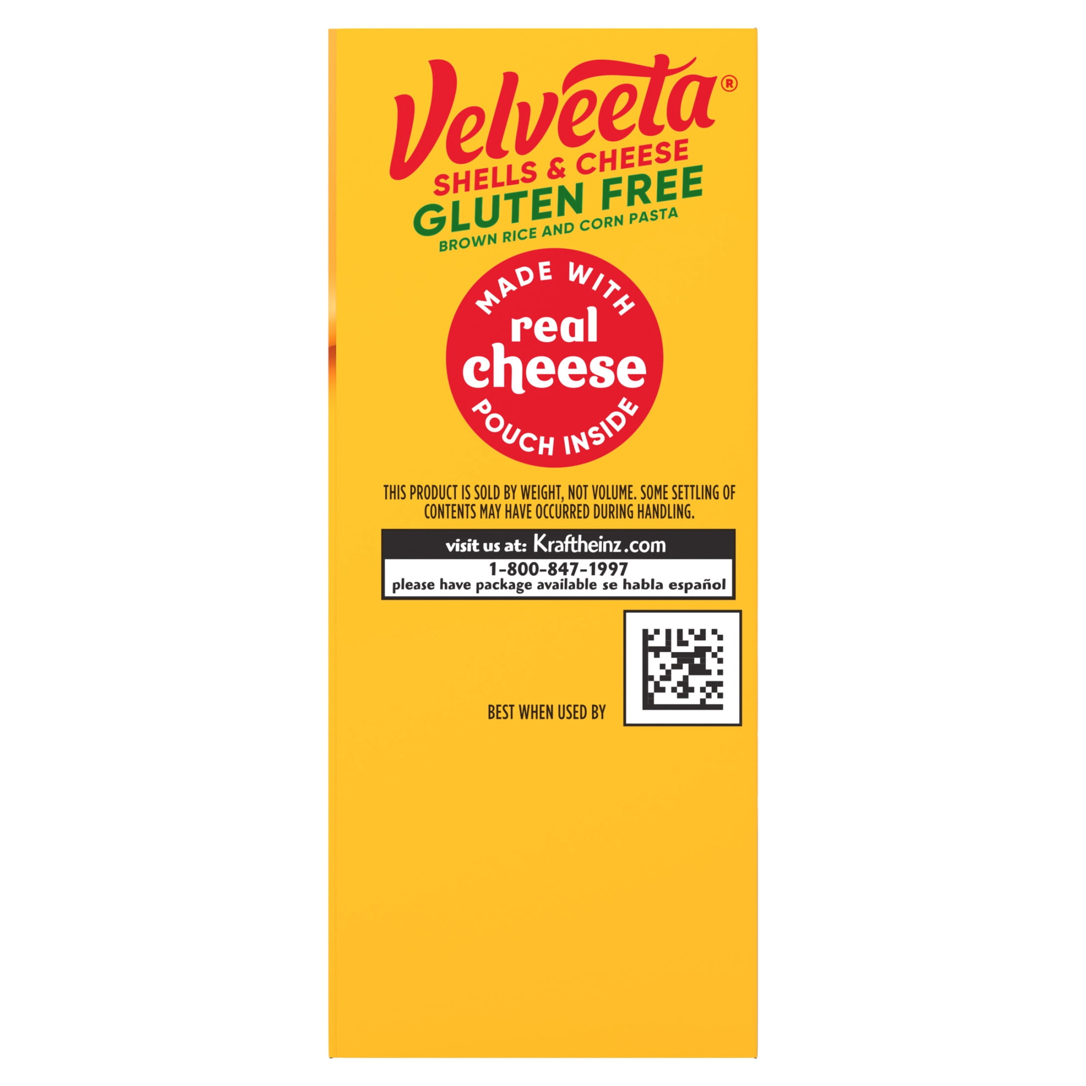 (3 pack) Velveeta Gluten Free Shells and Cheese Mac and Cheese, Brown Rice and Corn Pasta, 1 Box, for Easy Dinner or Dinner Sides, Original Flavor, Made with Real Cheese, 12 oz