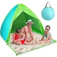 thumbnail image 4 of Soapow Beach Tent, UPF 50+ Easy Pop Up Beach Shade Shelter Beach Tent With Carry Bag for 2-3 Person, Portable Beach Tent Umbrella Baby Canopy Cabana with Carry Bag, Green, 4 of 9