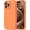 bright orange, variant on Premium Silicone, Shockproof, Soft Anti-Scratch Lining — For iPhone 16 6.1" Matcha