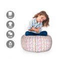 thumbnail image 2 of Abstract Storage Toy Bag Chair, Quirky Geometric Ellipse Inspired Shapes Odd Ovals Contemporary Style Design, Stuffed Animal Organizer Washable Bag, Large Size, Pink and Orange, by Ambesonne, 2 of 3