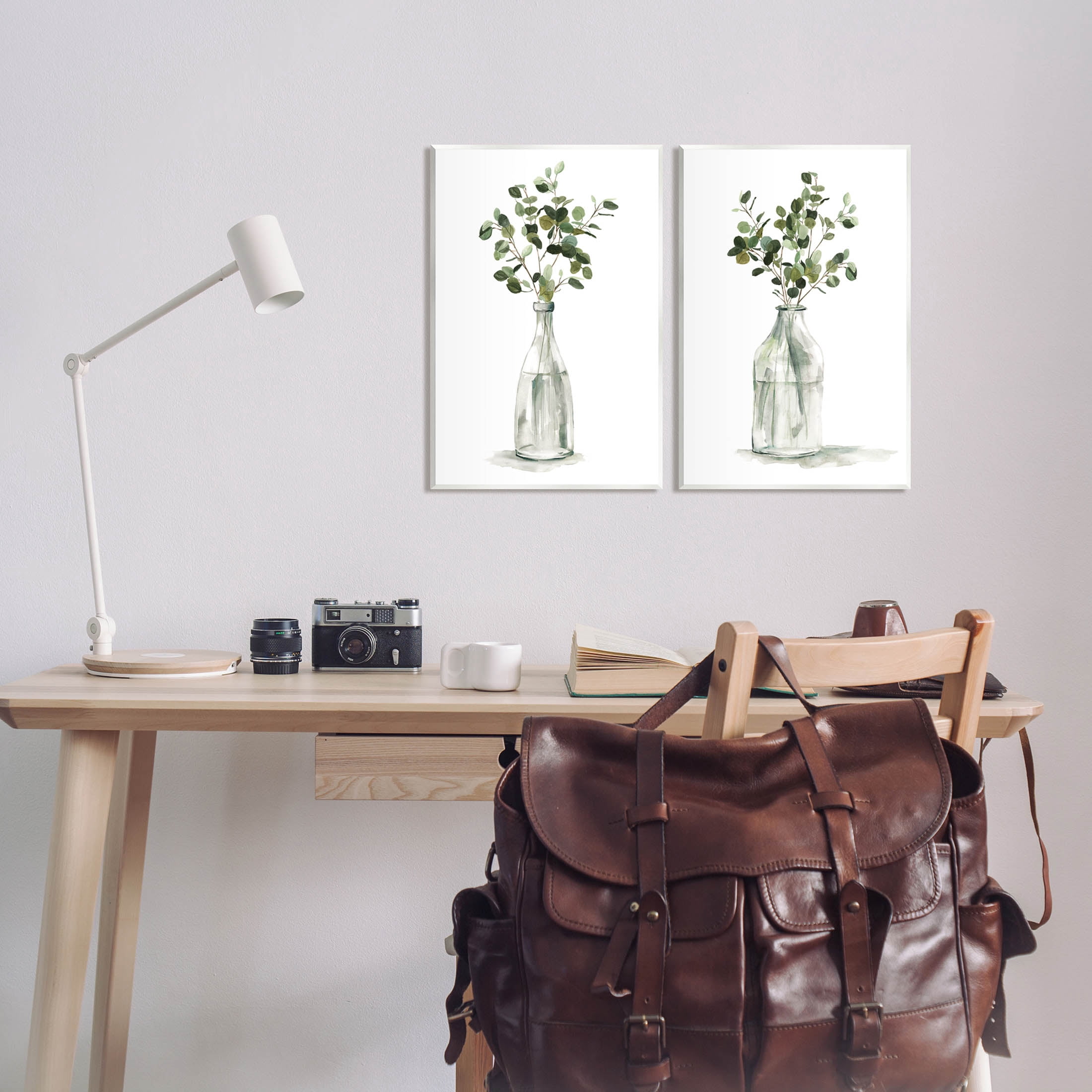 Eucalyptus Herbal Bouquet Arrangement Botanical & Floral Graphic Art Unframed Art Print Wall Art, Set of 2