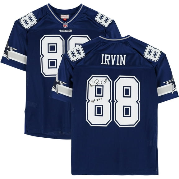 Michael Irvin Dallas Cowboys Autographed Blue 1996 Mitchell & Ness Authentic Jersey with "HOF 2007" Inscription - Fanatics Authentic Certified