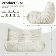 thumbnail image 2 of Congermom Bean Bag Chair, Giant Bean Bag Chairs for Adults, Loveseat Fireside Chair, 2 Seater Lazy Bean Bag Sofa Memory Foam Couch for Living Room, Bedroom, Office (Beige), 2 of 5