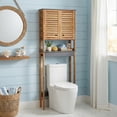 thumbnail image 3 of Evideco Over The Toilet Storage Cabinet Bathroom Elements Acacia Gray Wood - 69" H x 24"L x 9" D, 3 of 9