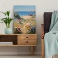 thumbnail image 5 of Qisvanset Seascape Wildflowers Path Canvas Wall Art 15.75x11.81 Inches, 5 of 8