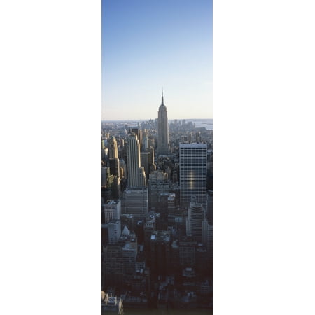 Panoramic View Of Empire State Building Stretched Canvas - Marc Jackson  Design Pics (16 x 44)