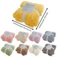 thumbnail image 4 of Clearance Blankets and Throws! Blecry Single-Layer Taffeta Blanket Coral Fleece Blanket Four Seasons Blanket Air Conditioning Blanket Sofa Cover Blanket Ivory White 120*200Cm Bare Blanket Home Decor, 4 of 8
