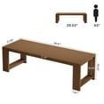 thumbnail image 2 of Tribesigns 86.61-inch Extra Long Dining Table for 6-8, Farmhouse Narrow Kitchen Table with Sturdy Legs, for Living Room, Dining Room, Walnut, 2 of 8