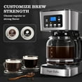 thumbnail image 3 of Taylor Swoden 12-Cup Programmable Coffee Maker, Regular & Strong Brew Drip Coffee Machine for Home and Office, Glass Carafe, Pause & Serve, Auto Shut Off, Black & Stainless Steel, 3 of 9