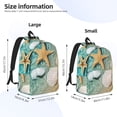 thumbnail image 4 of Daiia Starfish And Seashell Vintage Canvas Backpack for Men and Women ,Hiking Backpack,Travel Laptop Bag for School,Large Capacity Backpack, 4 of 8