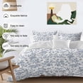 thumbnail image 4 of Blue Flower Bedding 3 Piece Duvet Cover Set Twin Size, Vintage Farmhouse Boho Leaf Spring Summer Soft Microfiber Comforter Cover with Zipper Closure & Pillowcases, Wrinkle & FadeResistant Quilt Cover, 4 of 9