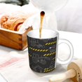 thumbnail image 3 of Yiaed Retro Excavator Print Ceramics Coffee,Large Handle Design,Extra Large Tea and Coffee Cup for Office and Home Mugs, 3 of 6