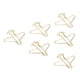 thumbnail image 2 of 100 Uds Clips de papel portátiles antioxidantes galvanoplastia oro lindo avión en forma de Clip de papel de Metal para oficina hogar, 2 of 5