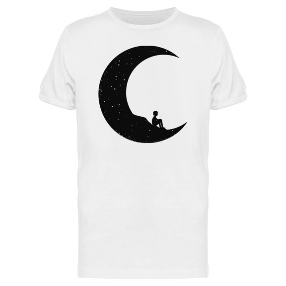 Boy Silhouette And Crescent Tee Men's -Image by Shutterstock
