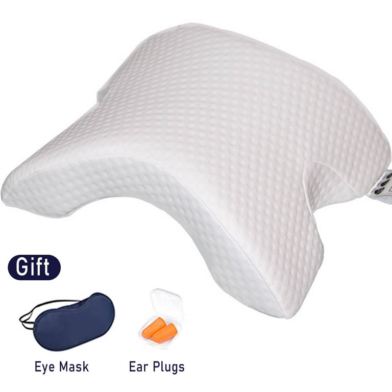 Leg and Knee Spacer Memory Foam Pillow W/Strap + Eye Mask - Husband Pillow