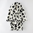 thumbnail image 2 of HFHAPW Kid Fleece Robes Girls Bathrobes Boys Soft Plush Sleepwear Toddler Fuzzy Pajamas 2T 3T 4T 5T 6T 7T 8T 9T 10T 11T(Black,5-6 Y), 2 of 4