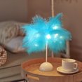 thumbnail image 4 of Matoen Feather Night Light LED Decorative Atmosphere Light, Beside Table lamp for Nursery Girls Bedroom Living Room Wedding, 4 of 8