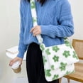 thumbnail image 3 of Sywqhk Bolso Bandolera Grande Con Patrón De Piel Suave Para Mujer (Flor Blanca Y Verde) Sywqhk Para estrenar, 3 of 8