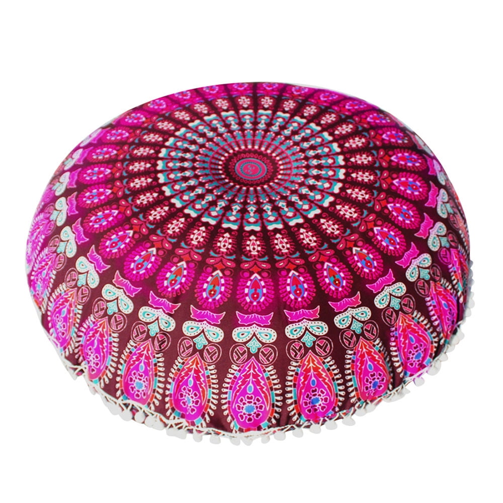 Bohemian Large Mandala Square Floor Pillow Throw Indian Case Cushion Cover Pouf 