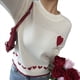 thumbnail image 3 of Suéter de Cuello Redondo con Estampado de Corazón para Mujer, Informal, de Larga, Holgado, de Punto, para Otoño. L, 3 of 7