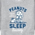 thumbnail image 3 of Peanuts - Peanuts Sleep Society - Men's Crew Neck Fleece Pullover, 3 of 6