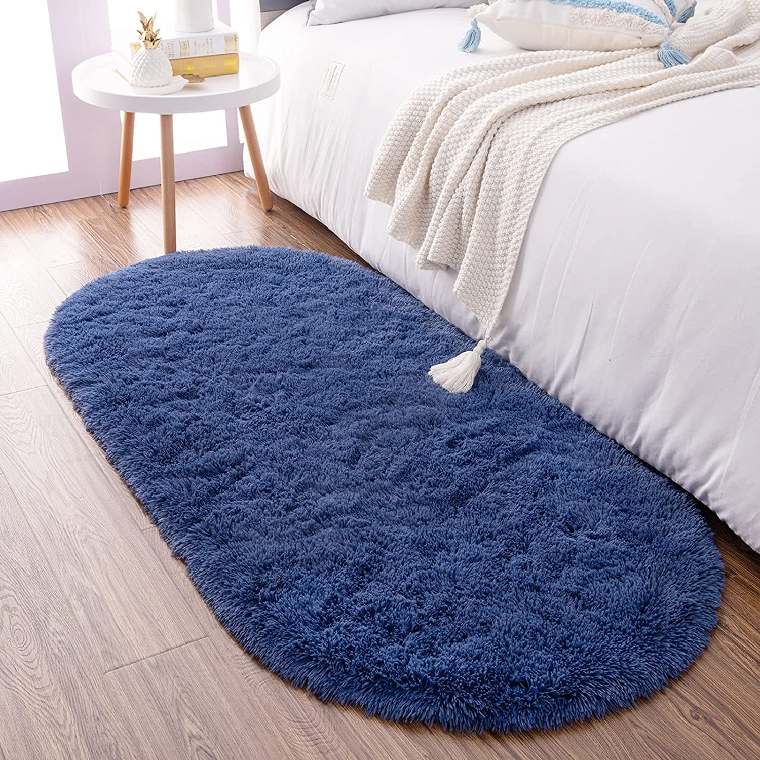 DZWSD Softlife Oval Area Rugs For Bedroom Extra Soft & Easy Clean Shaggy Area Rugs Plush Carpet For Kids Room Decor,-Oval 