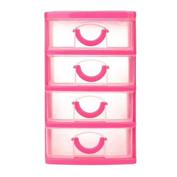 Kwlinmg 4 Layer Stack & Carry Box Plastic Multipurpose Portable Storage Container Box Handled Organizer Storage Box for Organizing Stationery Sewing Art Craft Jewelry and Beauty Suppli
