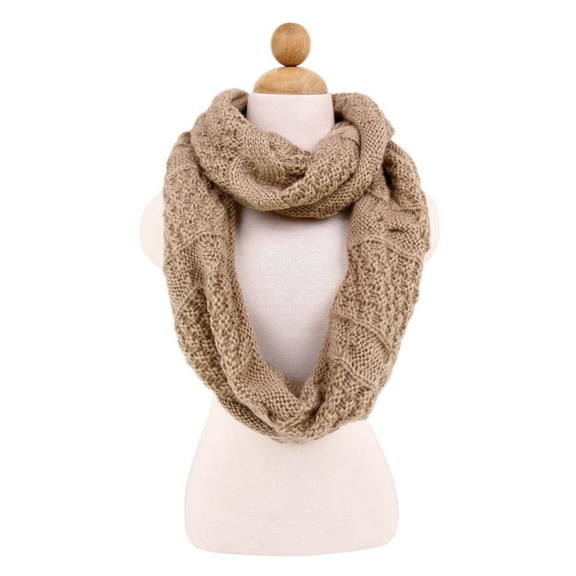 TrendsBlue Premium Winter Thick Infinity Twist Cable Knit Scarf - Diff Colors