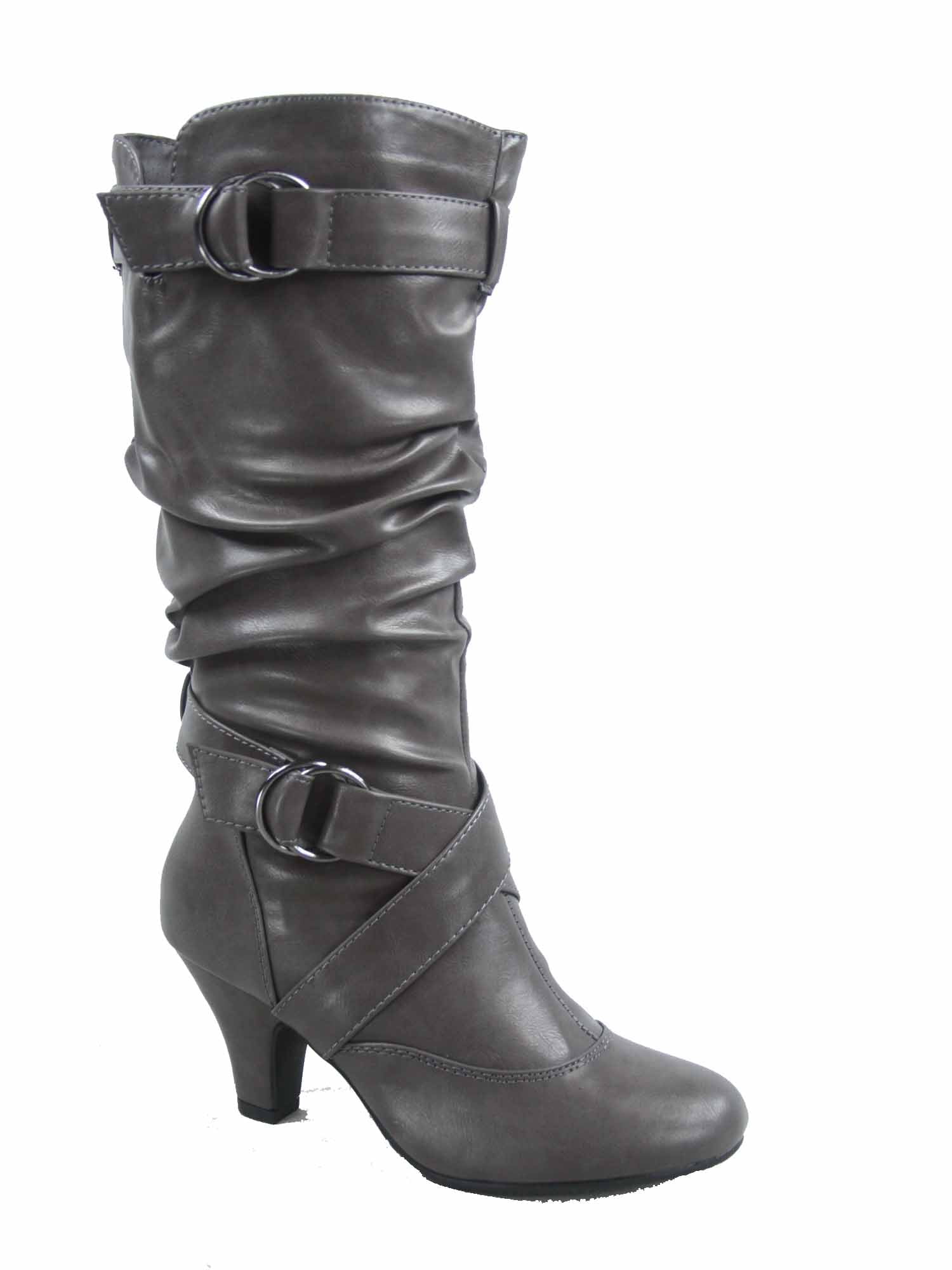 mid calf leather dress boots