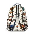 thumbnail image 3 of Cute Dinosaur Pattern Backpack for School,Cute School Bag,Schoolbag with Adjustable Shoulder Straps & Padded Back,15.3"x11"x7.1"., 3 of 6