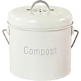 thumbnail image 1 of Sleek Countertop Compost Bin with Secure Lid for Indoor Use, Milky White, 1 of 6