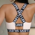 thumbnail image 5 of Stretch Letter Band Back Bralette for Daily Wear Comfortable Support Seamless Soft Wireless Everyday Choice Versatile Strap Design for Home and Casual, 5 of 5