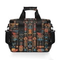 thumbnail image 7 of FORMRS Insulated Cooler Bag 24 Cans Capacity Soft Leakproof Lunch Box with Side Pockets, Black Geometric, 7 of 7