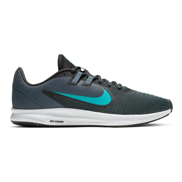 Nike Downshifter 9 Men's Running Shoes Black Blue Lagoon - Walmart.com