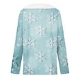 Womens Christmas Costumes 2024 Xmas Snowflake Print Blouse Faux Fur V