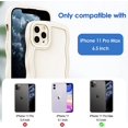 thumbnail image 6 of Case for iPhone 11 Pro Max Case Wave, Curly Frame Design for Women Girls, Cute Wavy Solid Color Aesthetic Phone Case Soft Flexible TPU Shockproof Full-Body Protective Case Cover 6.5" - White, 6 of 12