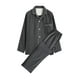 thumbnail image 1 of Pijamas de manga larga para hombre, ropa de casa informal, pantalones y cuello vuelto, 1 of 2
