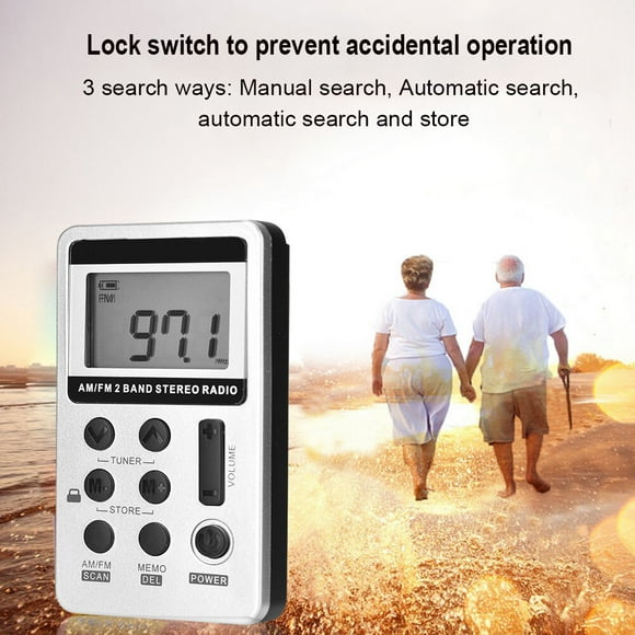 Digital Display Radios, High Sensitivity ABS Shell DSP Chip Large Memory Capacity Mini Radio with Earphone for Home for Broadcasting Station