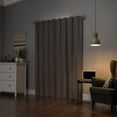 thumbnail image 2 of Sun Zero Cyrus 1-Piece  Thermal 100% Blackout  Back Tab/Rod Pocket Curtain Panel, Gray, 40”W x 84"L, 2 of 8