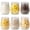 25oz*6-Ribbed, variant on 6-pack 17oz Short Glass Jars For Drawers Small Airtight Food Canisters Spices Nuts & Snacks Pint Sized Canning Jar Set Jams Pickles Pantry Organization